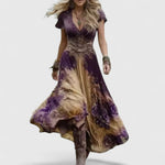 Λαοδίκη - Κομψό και ρέον φθινοπωρινό φόρεμα με ανθισμένα μοτίβα