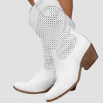 Ξένια - Μοντέρνες Καουμπόικες Μπότες από Τζιν με Πλαϊνό Φερμουάρ