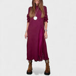 Λένα - κομψό μακρύ πλεκτό φόρεμα